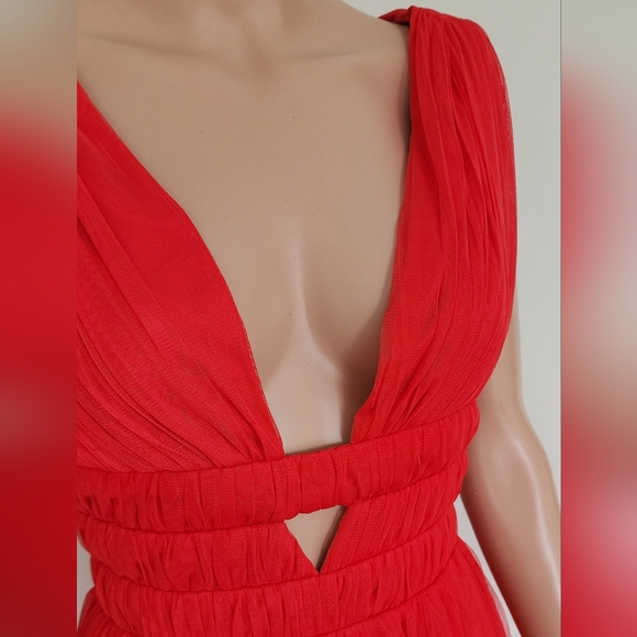 ASOS RED DRESS TULLE SZ.6 - Picture 13 of 16